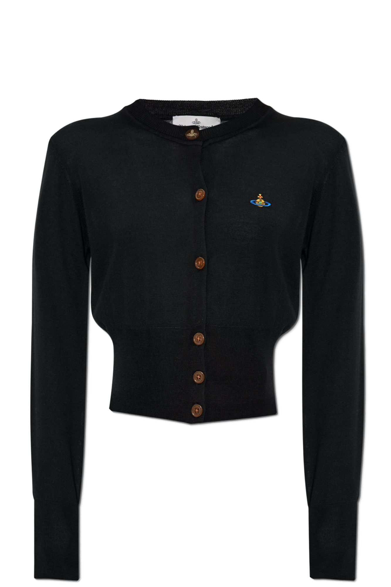 【送料&関税込】Vivienne Westwood Cardigan With Logo Vivienne Westwood intarsia-knit Logo Cardigan | Grey | FARFETCH